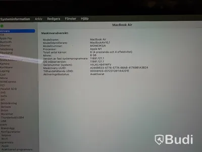 MacBook Air M1, 2020, 8 GB RAM