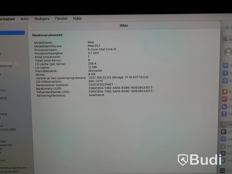 iMac 27 tum Retina 5K, 2020, 8 GB RAM