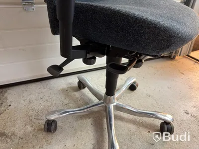 Kontorsstol, grå textil