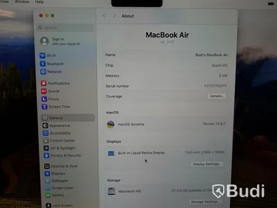 Laptop Apple MacBook Air, M2, 8 GB RAM