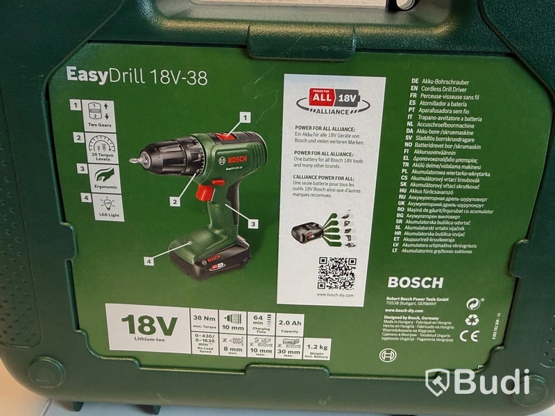 Skruvdragare Bosch EasyDrill 18V-38, 18V, 2,0 Ah