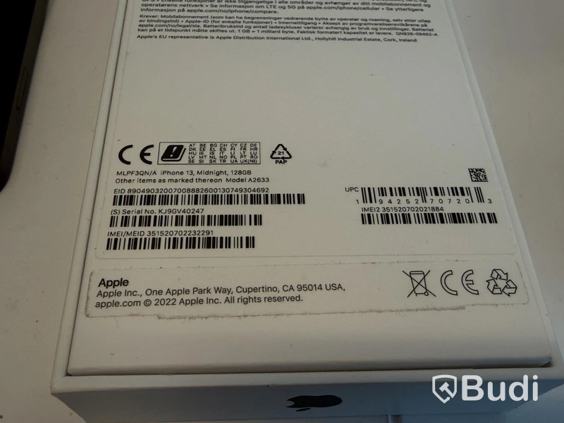 iPhone 13, 128 GB, svart