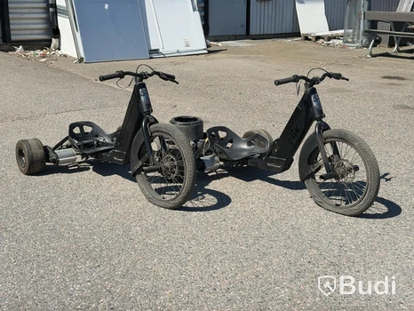 2 st trehjuliga driftcyklar, batteridrivna, FIIK Drifter