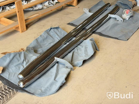 2 st sidesteps, krom, 210 cm