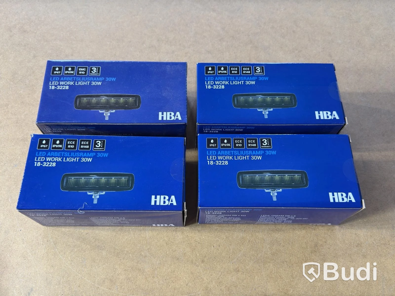 Work light HBA 18-3228, 30 W, 4 pcs
