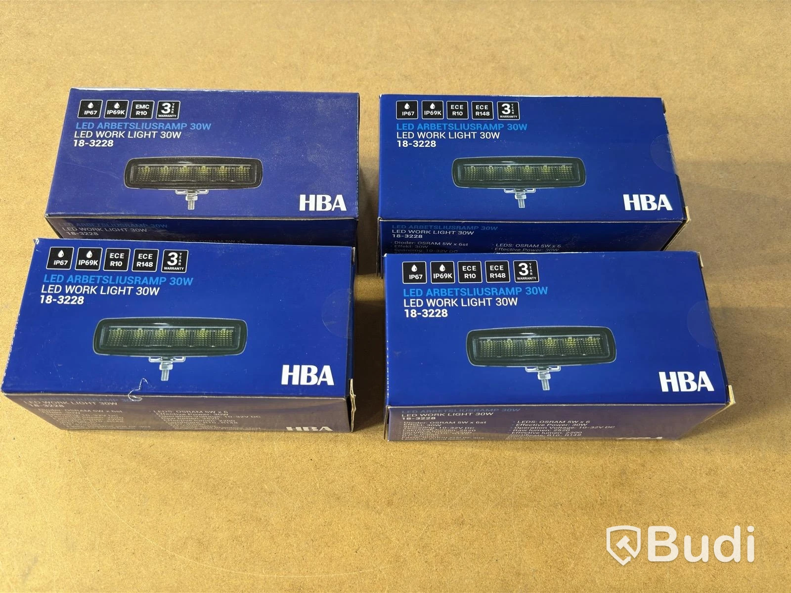 HBA LED Work Light 30W work light bars, 4 pcs