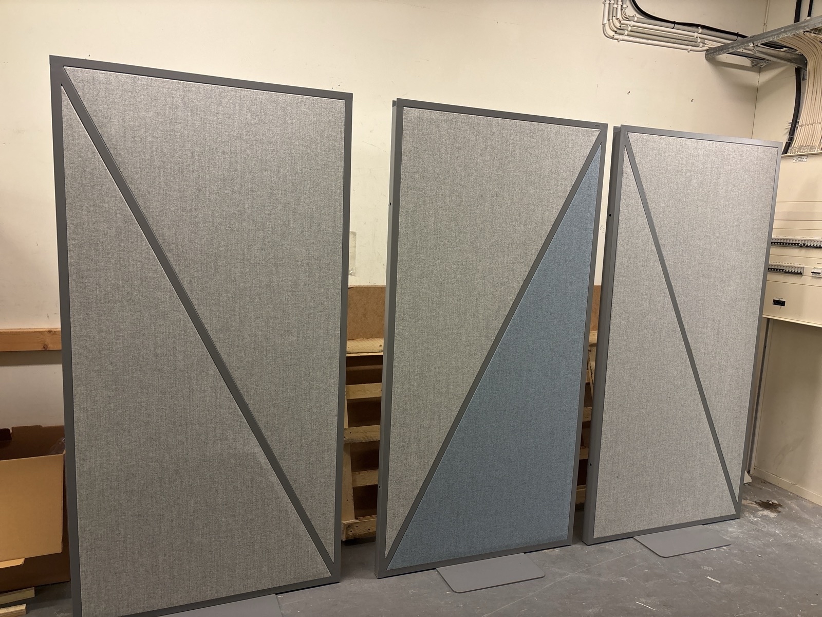 3 st. Skärmvägg Zilenzio, ljudabsorberande
