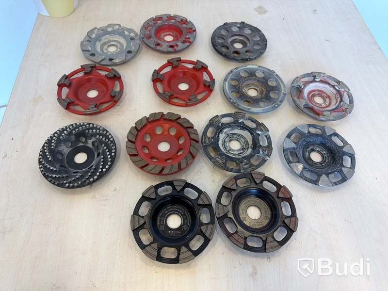 13 st slipskålar 125 mm
