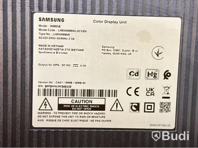 Skärm Samsung Flip, WM85B 85 tum touchskärm inkl. TV-ställ på hjul