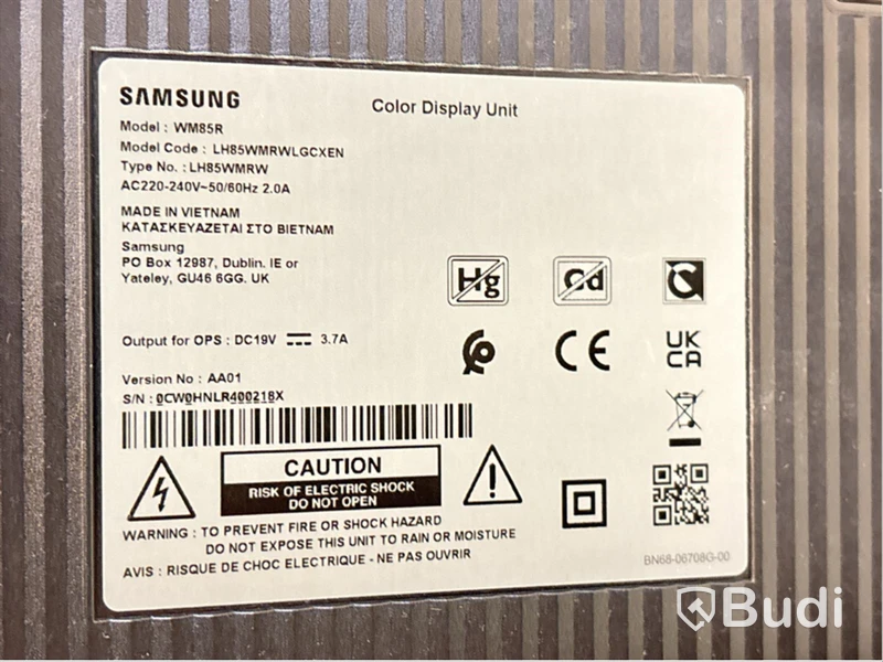Skärm Samsung Flip, WM85R 85 tum touchskärm inkl. TV-ställ på hjul