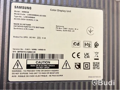 Skärm Samsung Flip, WM85B 85 tum touchskärm inkl. TV-ställ på hjul