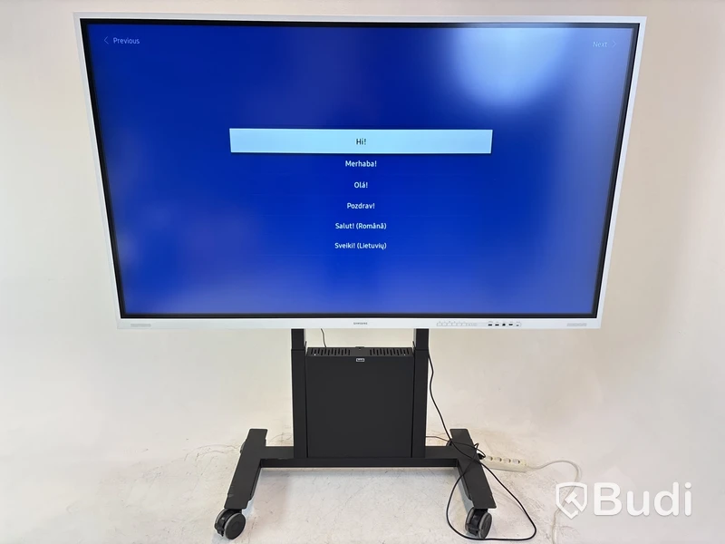 Skärm Samsung Flip, WM85B 85 tum touchskärm inkl. TV-ställ på hjul