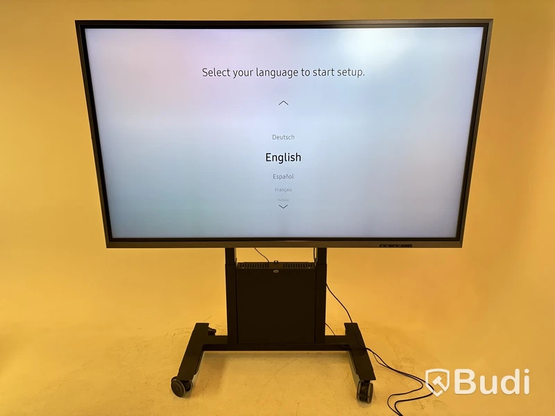 Skärm Samsung Flip, WM85R 85 tum touchskärm inkl. TV-ställ på hjul