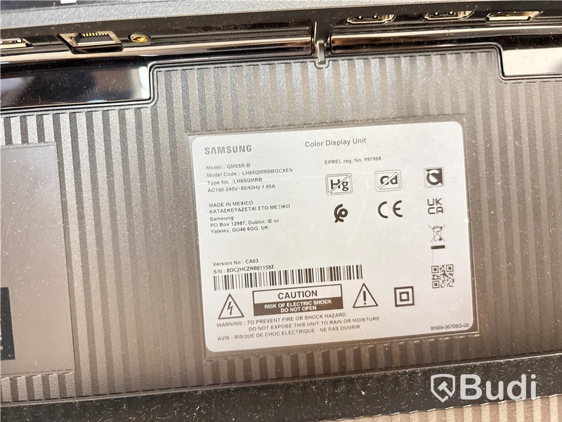 TV-skärm Samsung, QM65R-B, 65 tum 4k inkl. TV-ställ på hjul