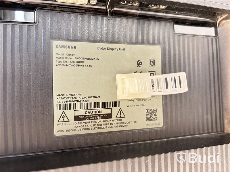 TV-skärm Samsung, QB65R, 65 tum 4K inkl. TV-ställ på hjul