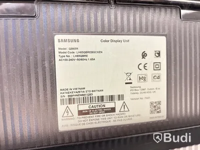 TV-skärm Samsung, QB65R, 65 tum 4K inkl. TV-ställ på hjul
