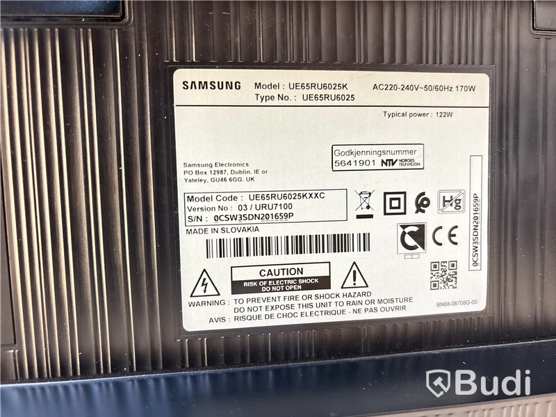 TV-skärm Samsung, UE65RU6025K, 65 tum