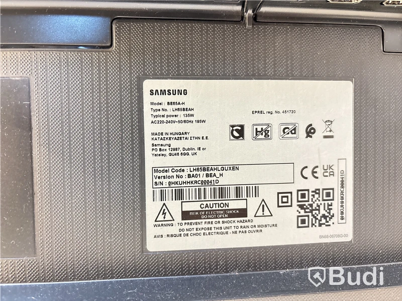 TV-skärm Samsung, BE65A-H, 65 tum
