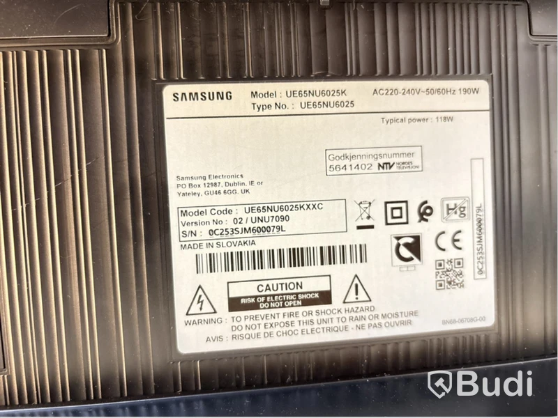 TV-skärm Samsung UE65NU6025K, 65 tum