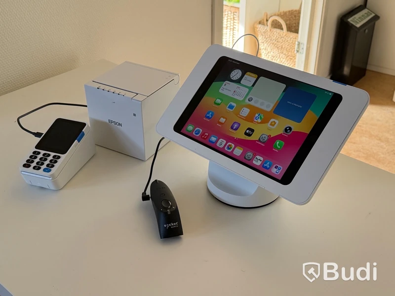 Kassasystem med iPad gen 9, kortläsare, kvittoskrivare och streckkodsläsare