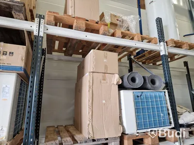 7 sektioner pallstallage Hövik Stål, nedmonterat.
