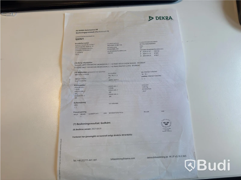 Citroën C1 5-dörrar 1.0 Manuell, 69hk, 2016