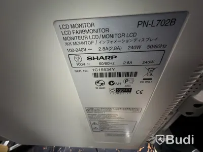 LCD-skärm Sharp PN-L702B, 240 W