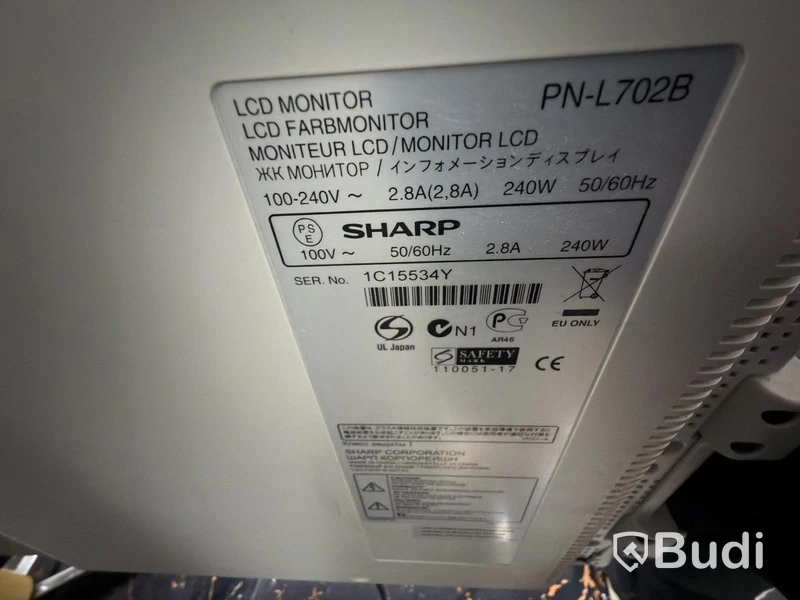 LCD-skärm Sharp PN-L702B, 240 W