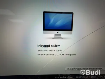 iMac Apple 21,5 tum, 2013, 8 GB RAM