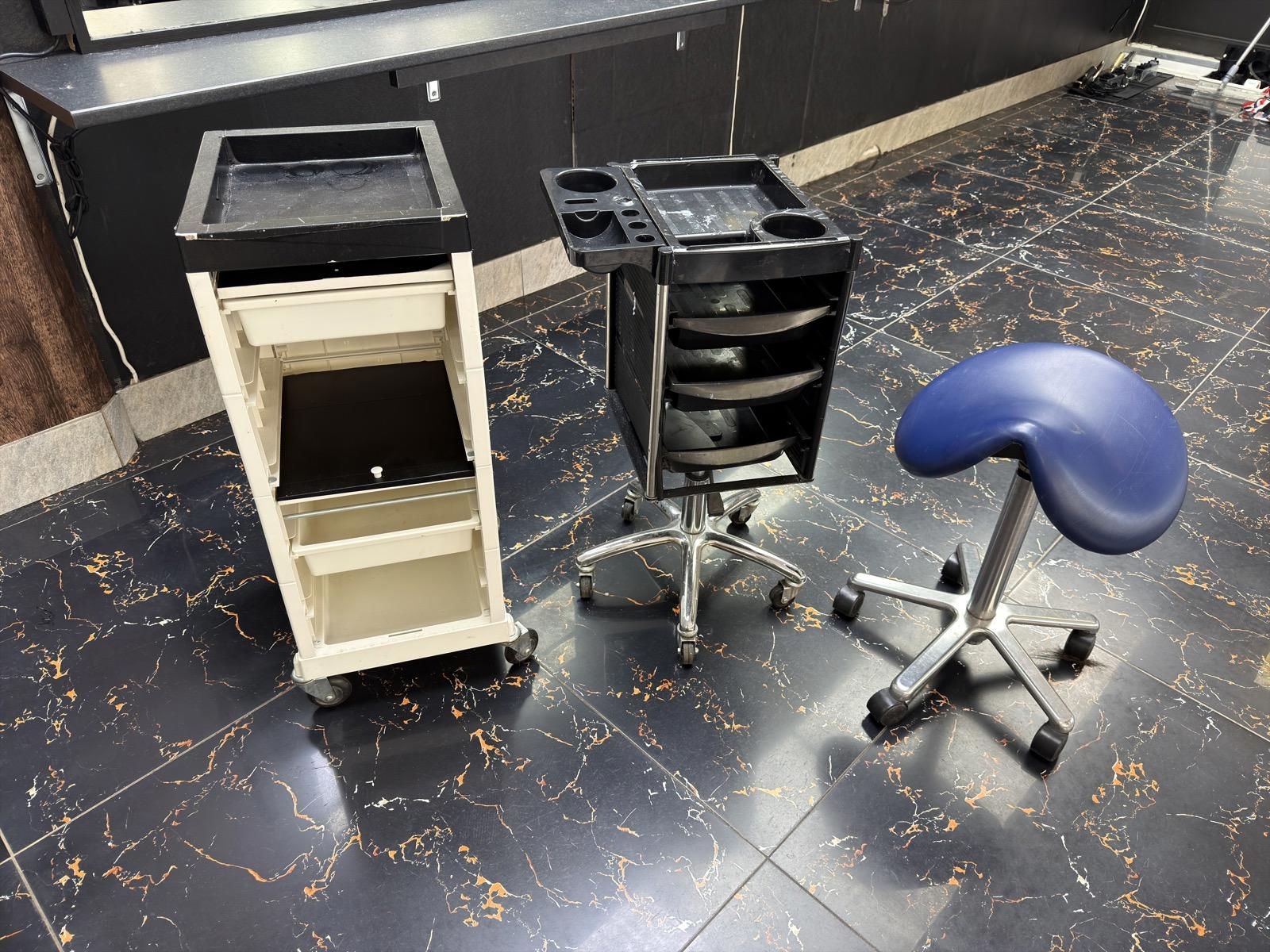 Frisörvagnar samt rullpall