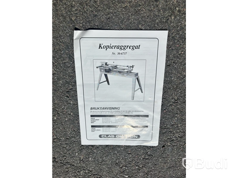 Träsvarv Clas Ohlsson 30-6531 inkl. kopieraggregat 30-3737