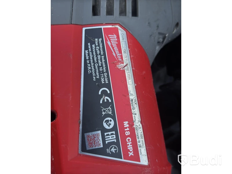 Borrhammare Milwaukee M18 CHPX, med 18 V batteri