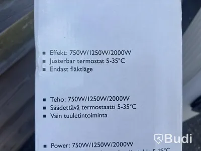 3 heaters, 2000 W