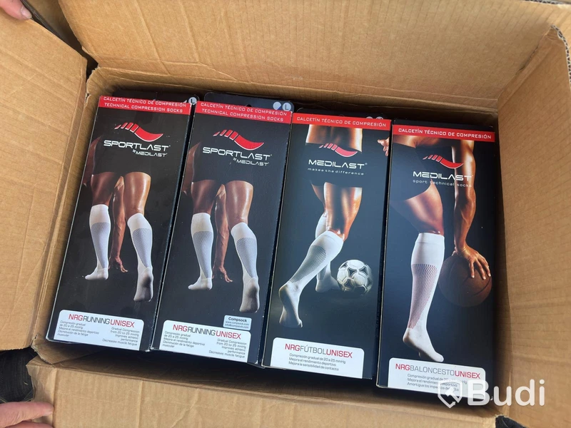 Sportstöd, blandat parti ca. 150 förpackningar.