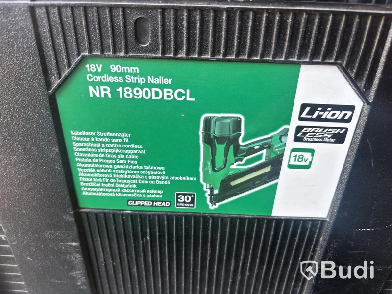 Spikpistol Hikoki NR 1890DBCL, 18V, med batteri och laddare