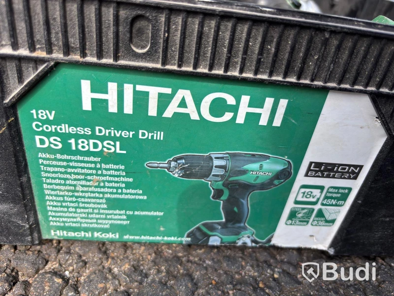 Hitachi DS18DSL Cordless Drill/Drivers, 18V, 2 pcs