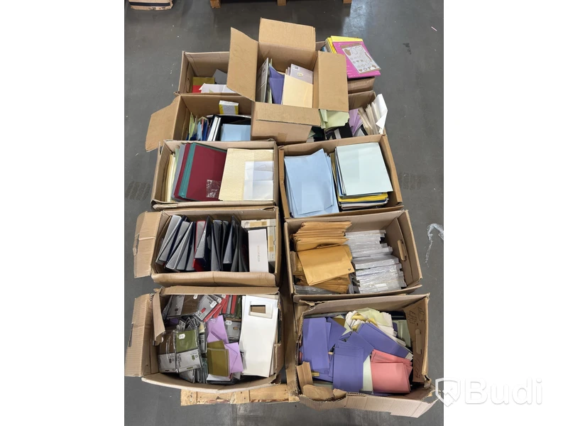 Craft supplies, envelopes and paper