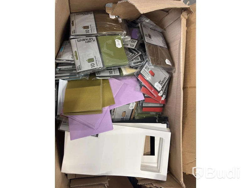 Craft supplies, envelopes and paper