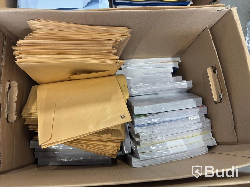 Craft supplies, envelopes and paper