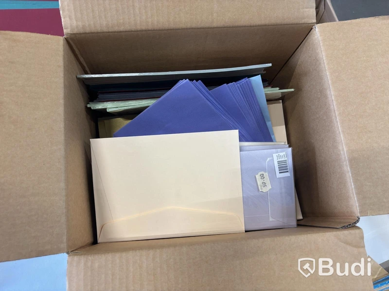 Craft supplies, envelopes and paper