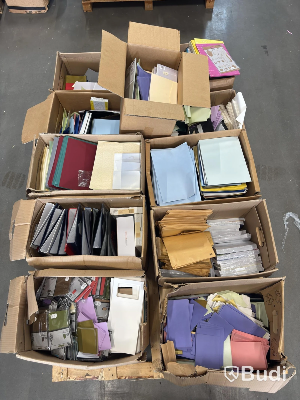 Craft supplies, envelopes and paper