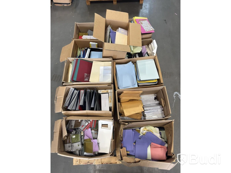 Craft supplies, envelopes and paper