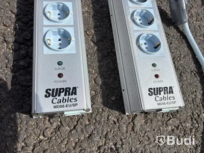 2 pcs Shielded power strips, Supra MD06-EU/SP