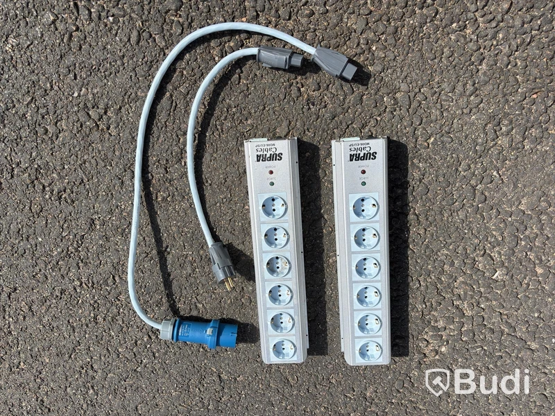 2 pcs Shielded power strips, Supra MD06-EU/SP