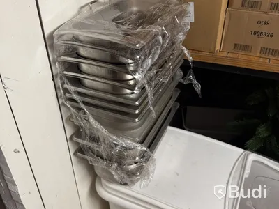 Gastronormkärl, 9 st, en plastkantin