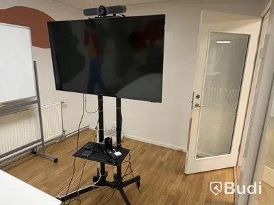 TV, Philips 50 tum på rullstativ ink Logitech Meetup konferenskamera