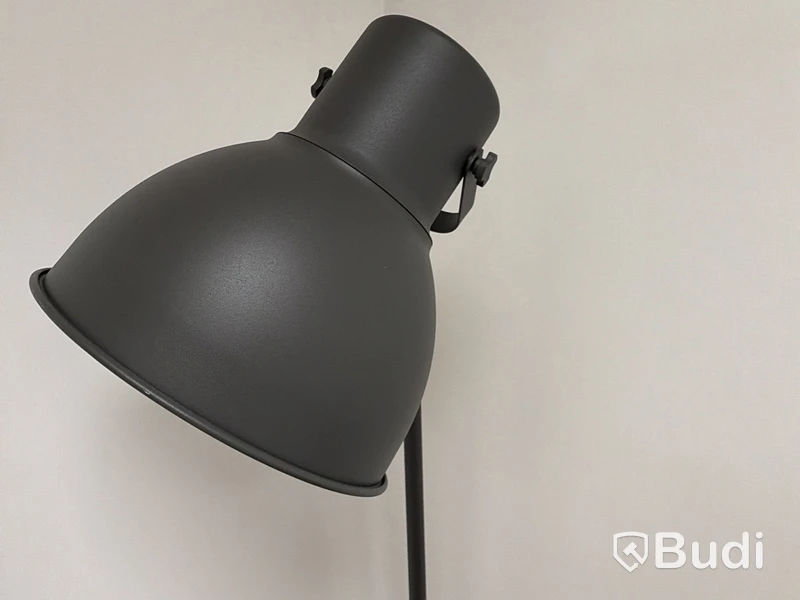 Golvlampa, mörkgrå, justerbar