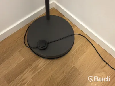 Golvlampa, mörkgrå, justerbar