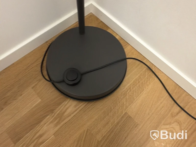 Golvlampa, mörkgrå, justerbar