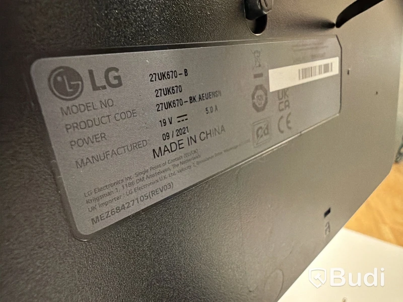 Datorskärm LG 27UK670-B 27-tums skärm